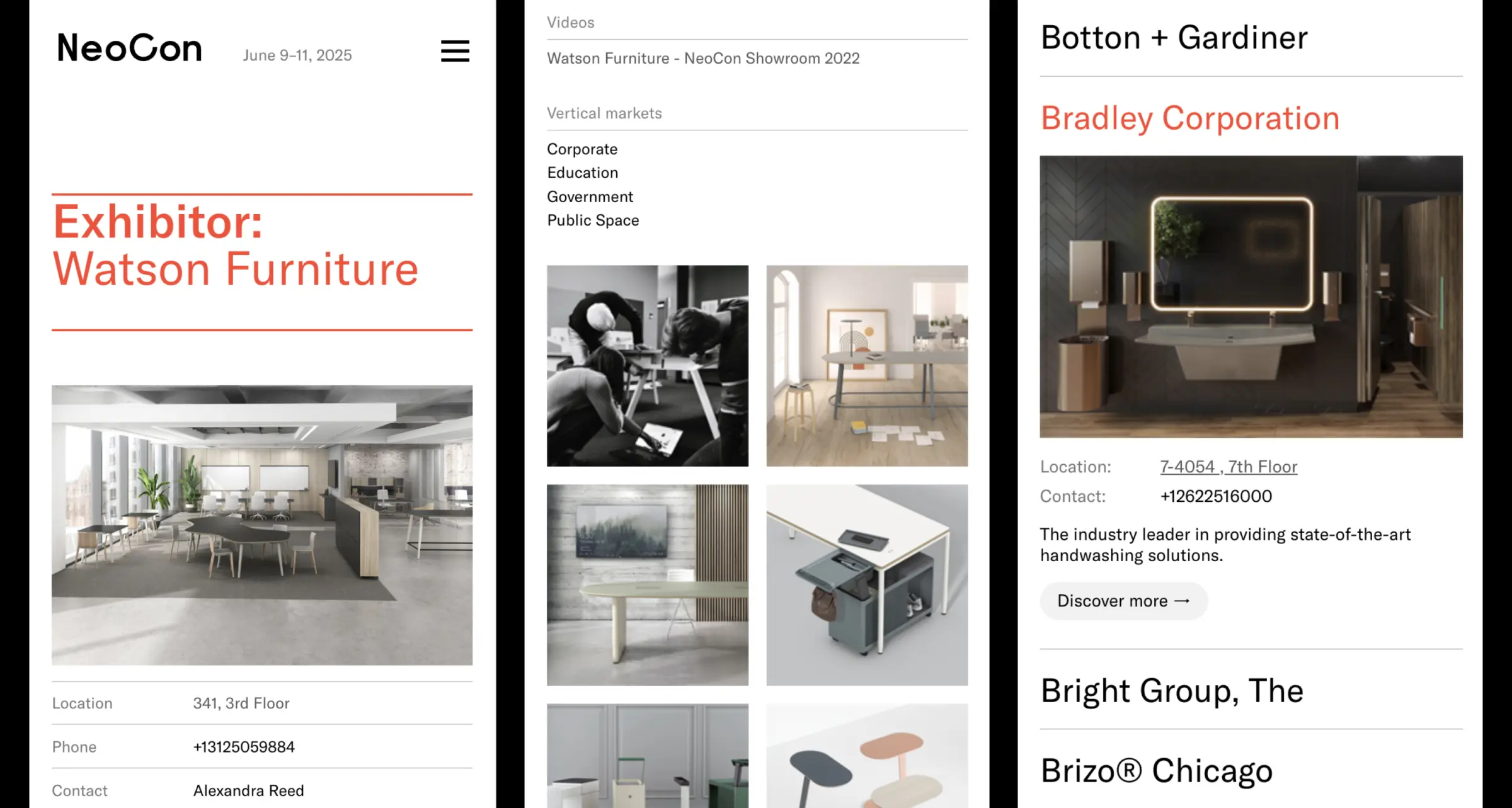 NeoCon Exhibitor Directory