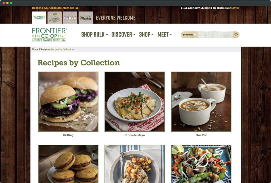 Frontier coop craft cms empowerment recipe collections